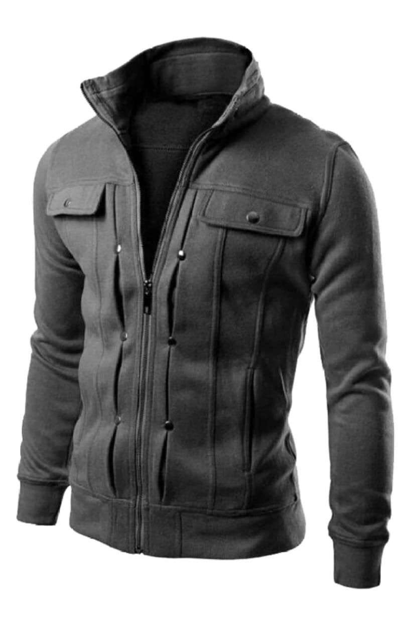 1 Pc Men’s Stitched Fleece Zipper Jacket