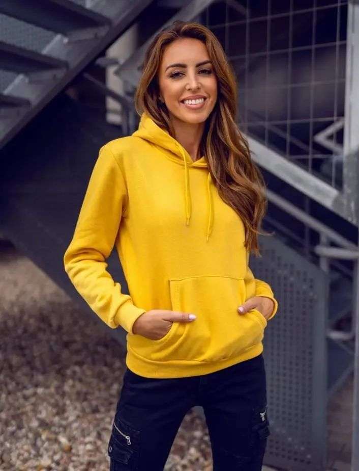 1 Pc Women’s Stitched Fleece Printed Pullover Hoodie