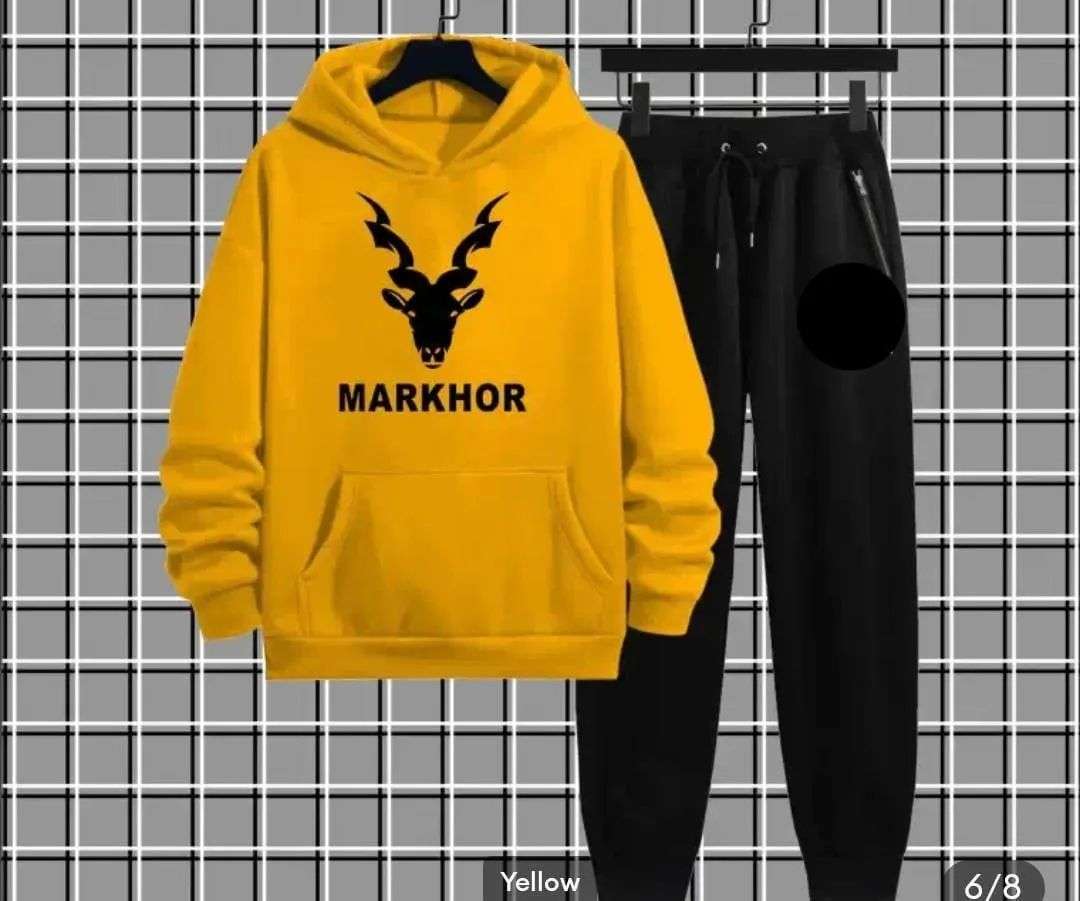 Men’s Fleece Printed Hoodie Track Suit Markhor