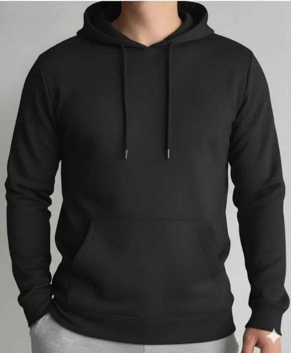 1 Pc Men’s Polyester Plain Hoodie