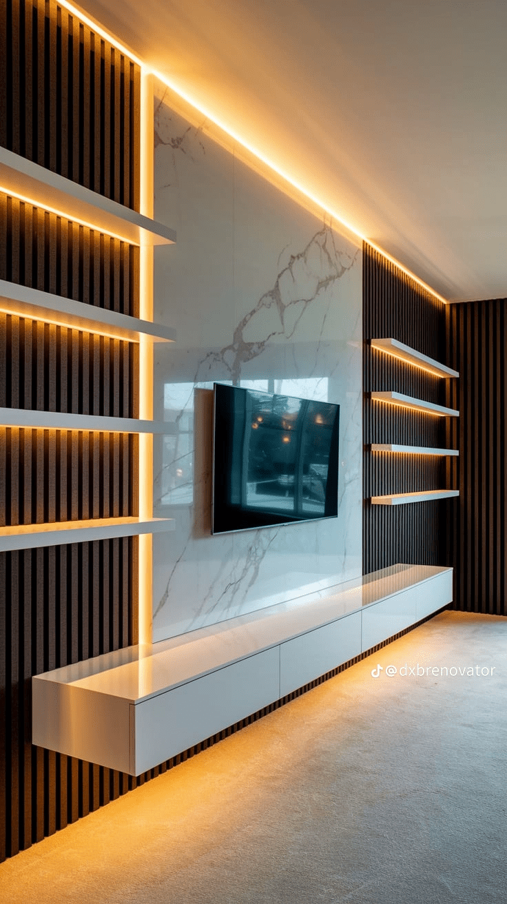 Bed Back Wall And Media Walls Interior 2k25