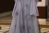 Grey maxi with dupatta