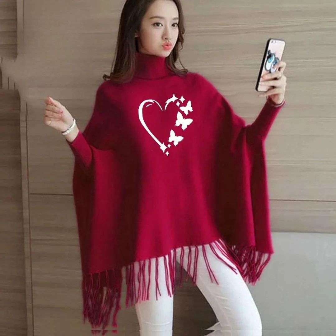 Women’s Fleece Poncho Cape Shawl