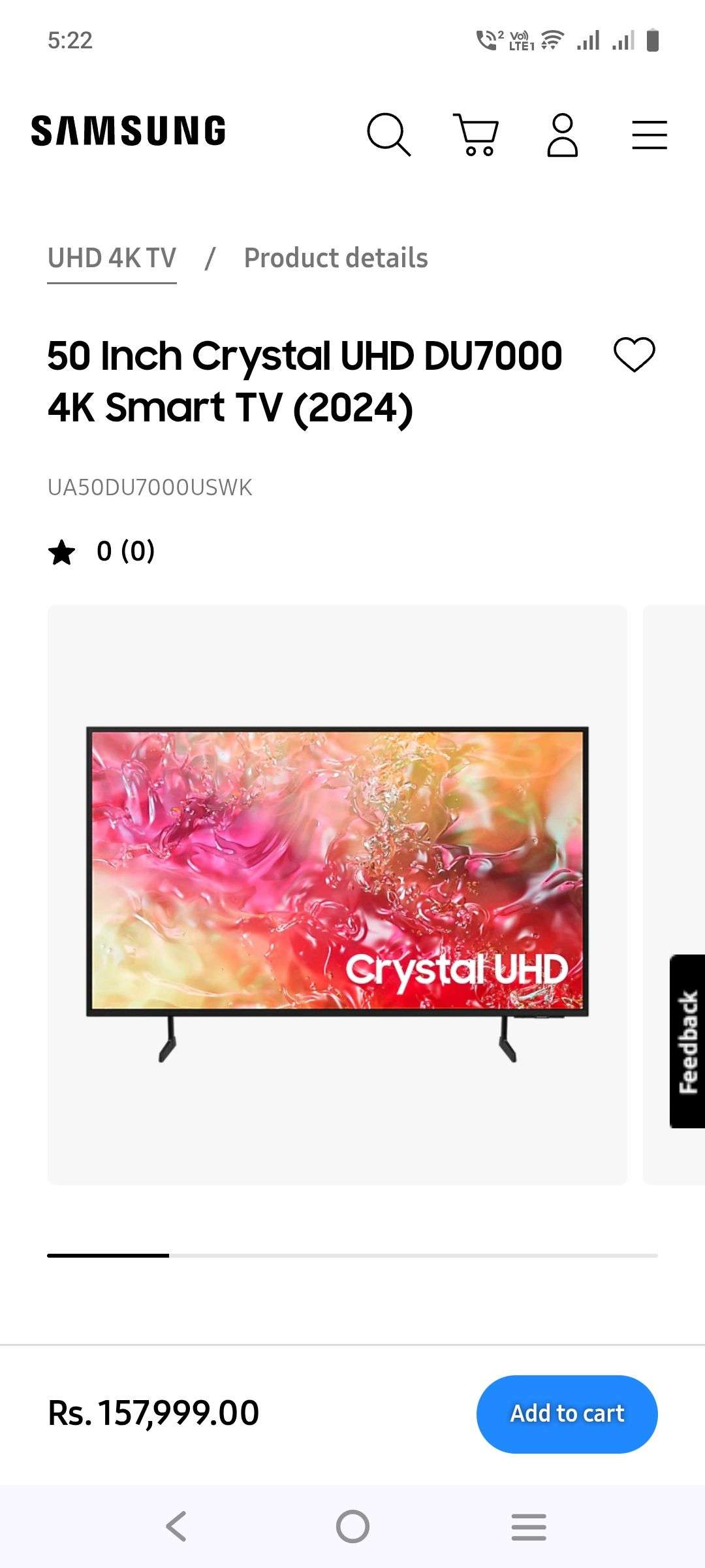 Samsung new Du7000 UHD smart LED TV