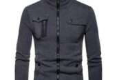 1 Pc Men’s Stitched Fleece Zipper Jacket