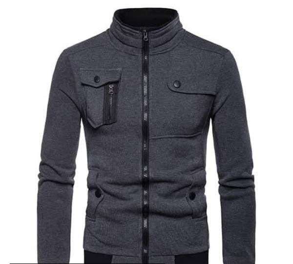 1 Pc Men’s Stitched Fleece Zipper Jacket