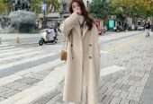 New Imported Women’s Korean style Loose Mid-length Woolen Coat