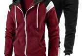 Men’s New Imported Fashion Trendy Zipper Sports Hooded Sweater / Pullover
