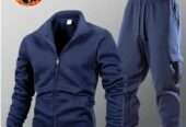 2 Pcs Men’s Fleece Plain Zipper Track Suit