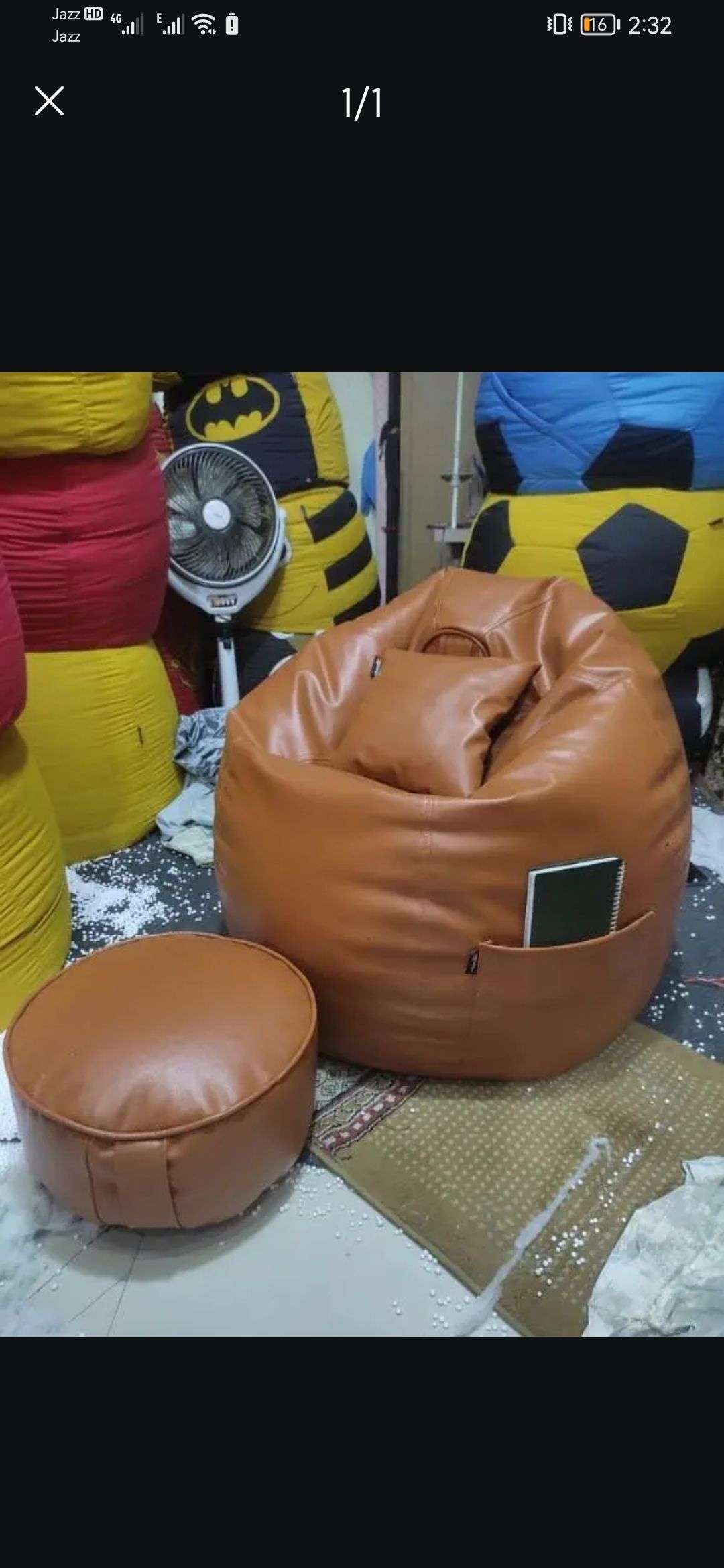 Xl sat lather bean bag