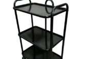 Versatile Black Tea trolley ,Durable iron Construction
