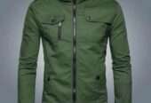 1 Pc Men’s Fleece Plain Bomber Jacket
