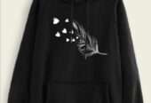 1 Pc Women’s Stitched Fleece Printed Pullover Hoodie