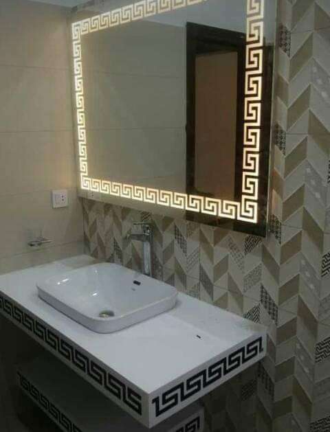 Led mirror glass
