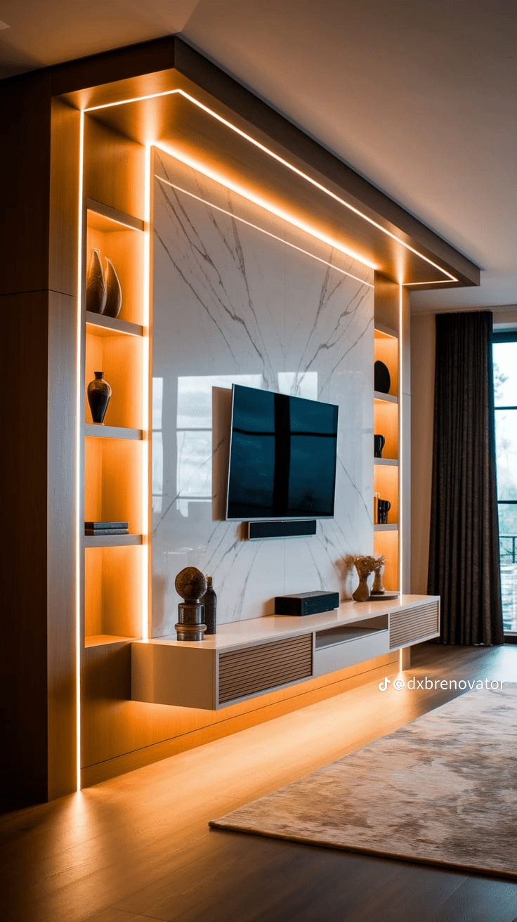 Bed Back Wall And Media Walls Interior 2k25