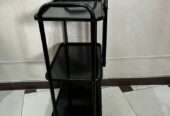 Versatile Black Tea trolley ,Durable iron Construction