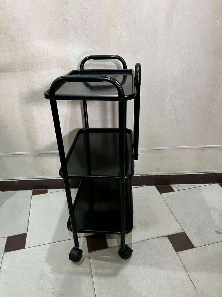 Versatile Black Tea trolley ,Durable iron Construction