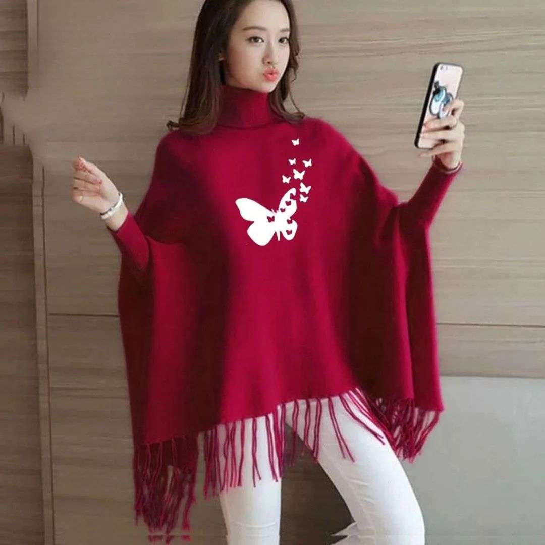 Women’s Fleece Poncho Cape Shawl