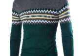 New Imported Diamond Men’s Long Sleeve Fashion Slim Youth Sweater