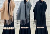 Women’s Fleece Plain Cape Shawl