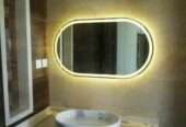 Led mirror glass
