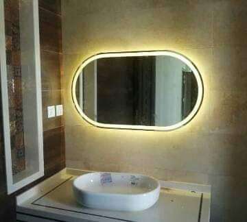 Led mirror glass