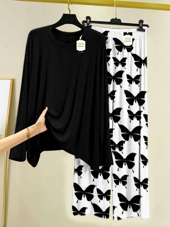 2 Pcs Women’s Stitched Night Suit