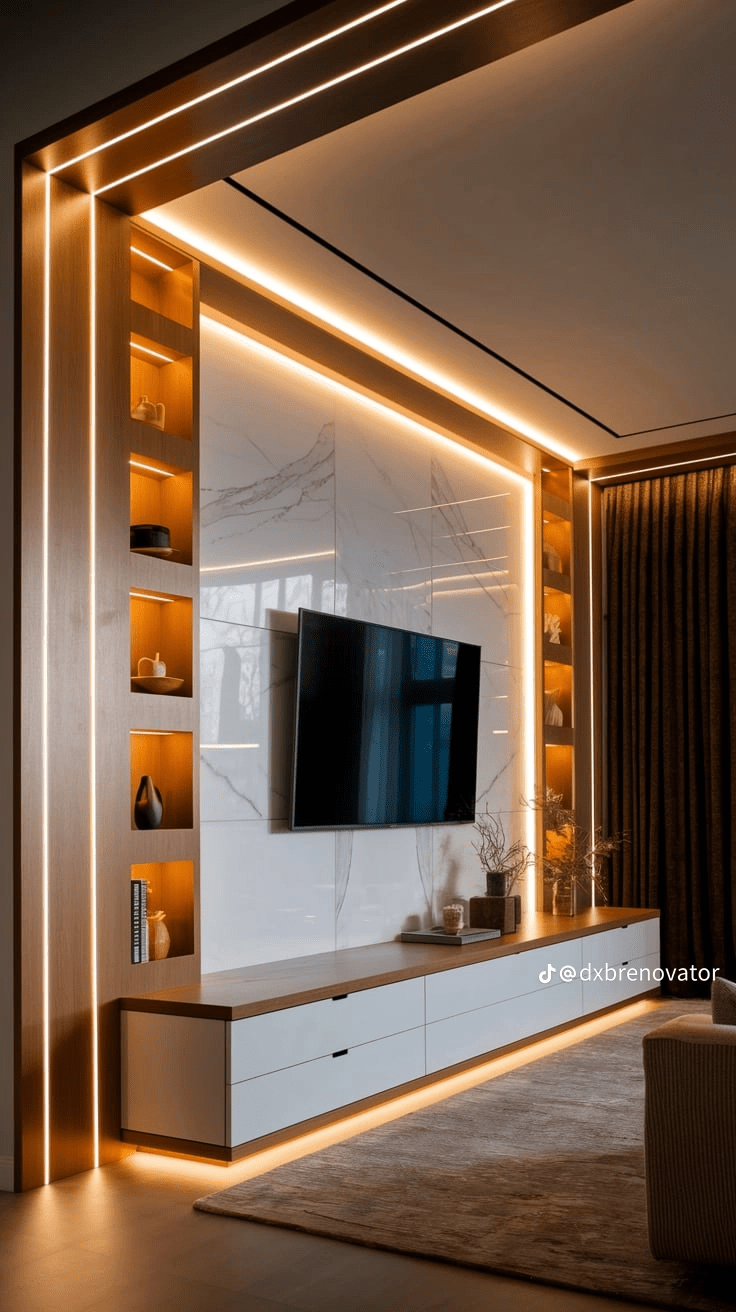 Bed Back Wall And Media Walls Interior 2k25