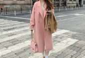New Imported Women’s Korean style Loose Mid-length Woolen Coat