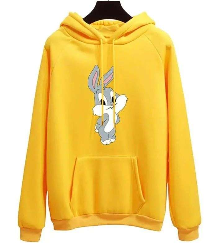 1 Pc Women’s Stitched Fleece Printed Pullover Hoodie