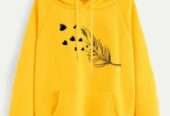 1 Pc Women’s Stitched Fleece Printed Pullover Hoodie