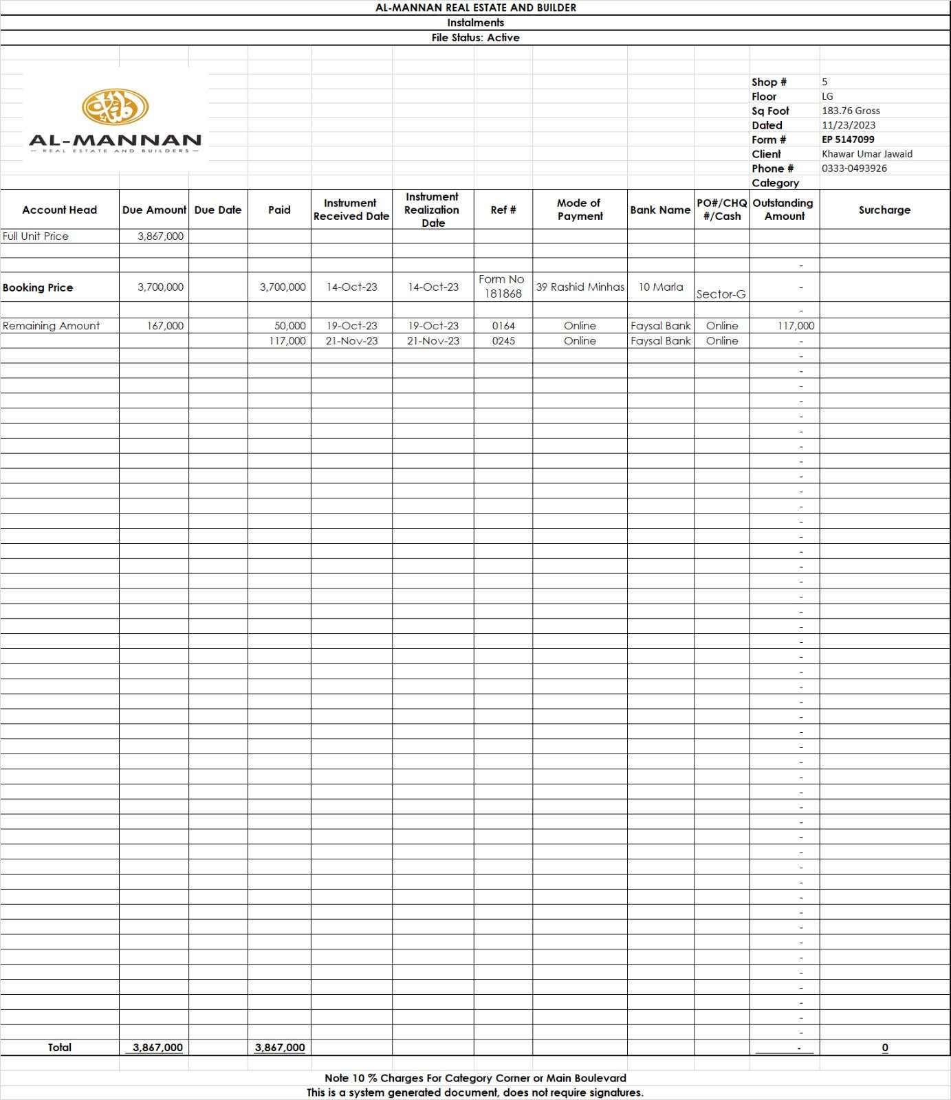 Basement Shop available for sale in Bahria Orchid Phase 4, Lahore