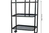 Versatile Black Tea trolley ,Durable iron Construction