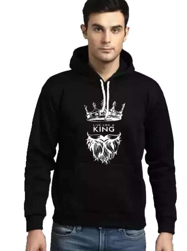 1 Pc Men’s Cotton Fleece Printed Hoodie