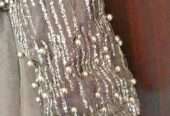 Grey maxi with dupatta