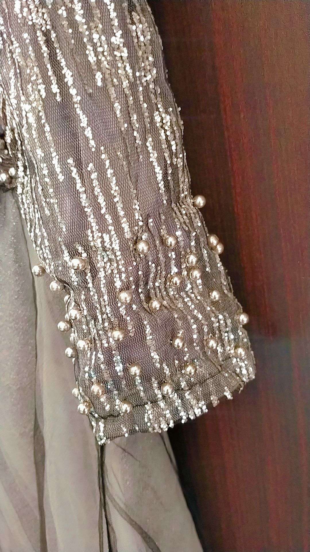 Grey maxi with dupatta