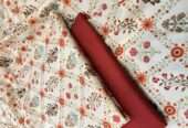 2 Pcs women’s Unstitched Linen Printed suit