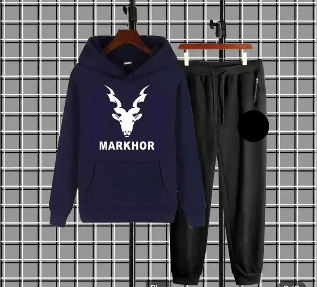 Men’s Fleece Printed Hoodie Track Suit Markhor