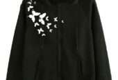1 Pc Women’s Stitched Fleece Printed Pullover Hoodie