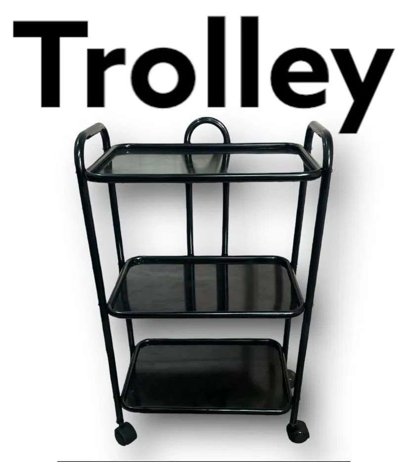Versatile Black Tea trolley ,Durable iron Construction