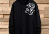 1 Pc Fleece Printed Hoodie For Men and Women