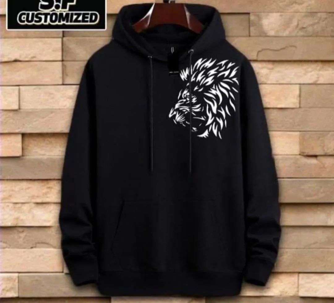 1 Pc Fleece Printed Hoodie For Men and Women