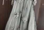 Grey maxi with dupatta