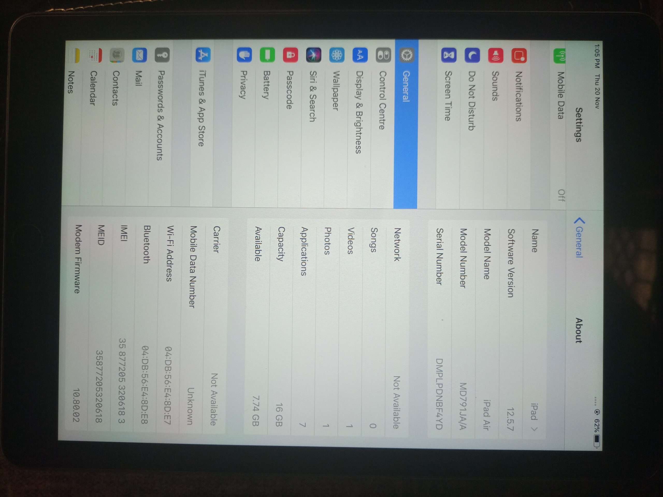 Appel iPad Air Non PTA factory unlock with ipad cover For Sale