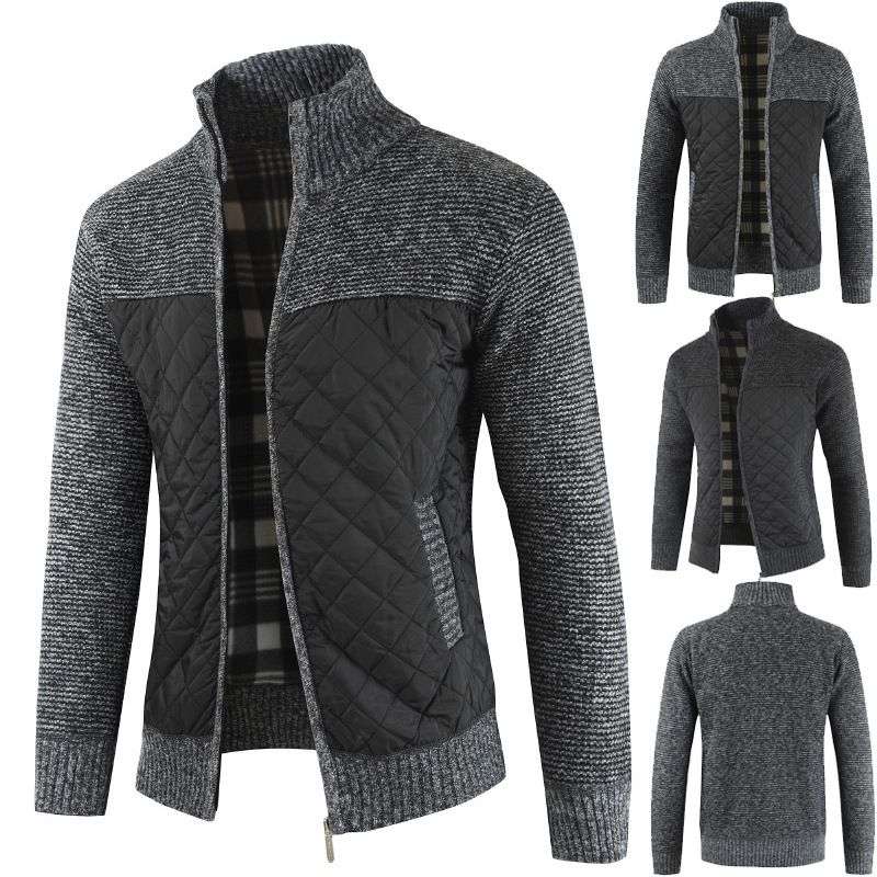 New Imported Men’s Casual Fashion Youth Warm Long-Sleeved Knitwear Jacket
