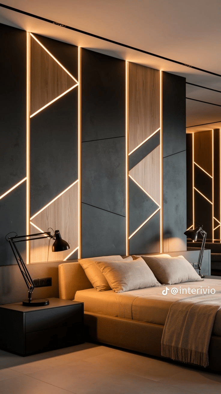 Bed Back Wall And Media Walls Interior 2k25