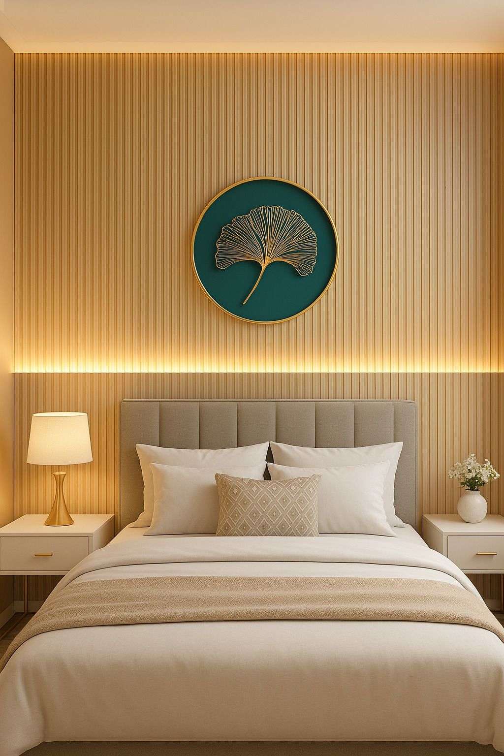 Bed Back Wall And Media Walls Interior