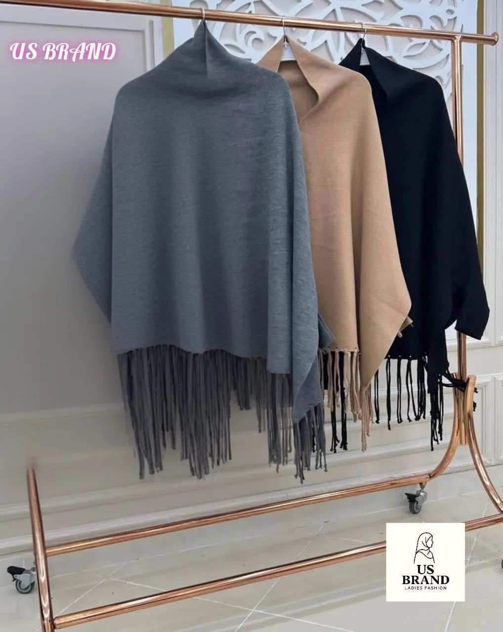 Women’s Fleece Plain Cape Shawl
