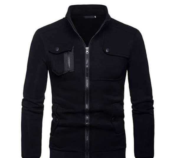 1 Pc Men’s Stitched Fleece Zipper Jacket