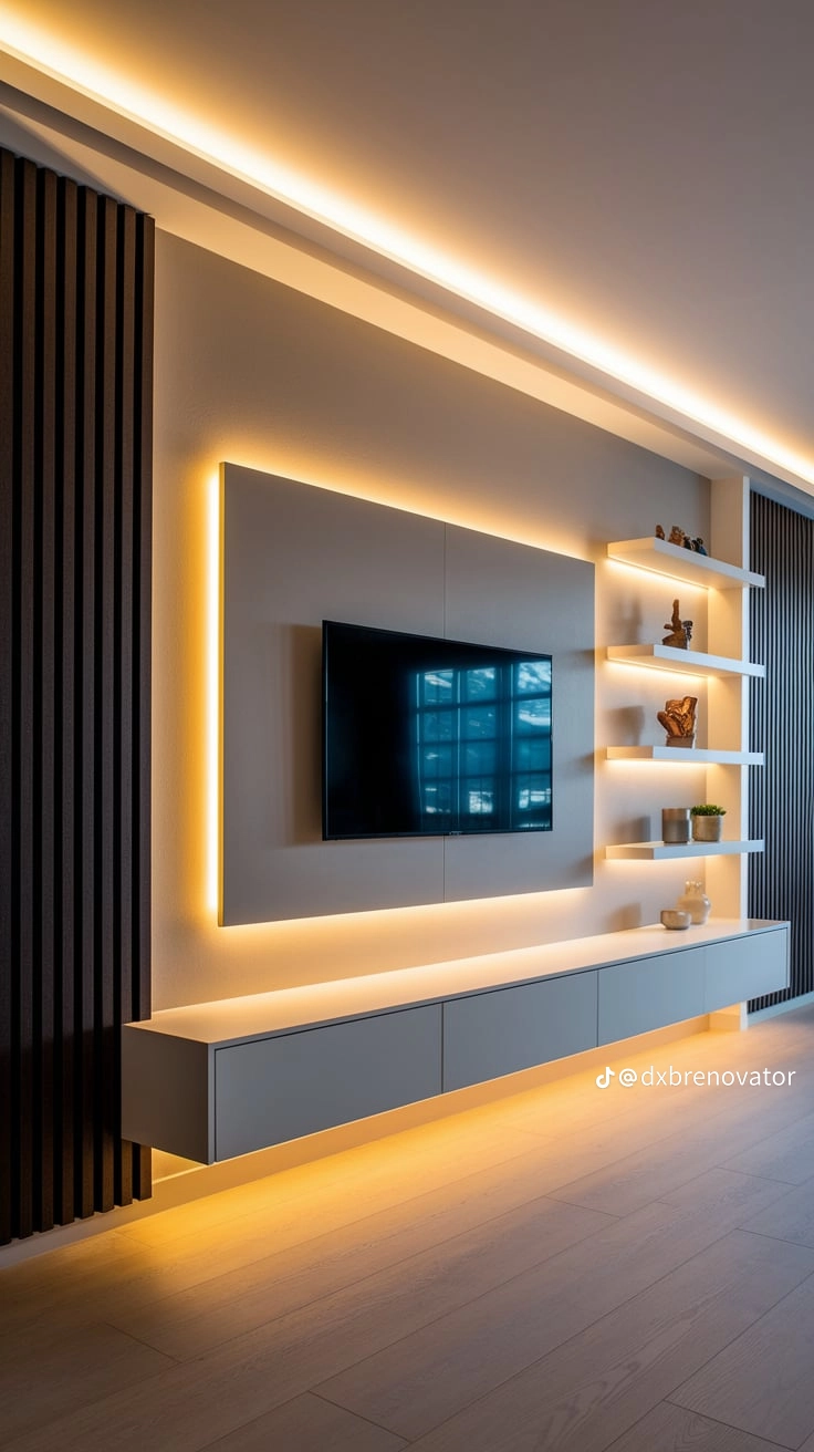 Bed Back Wall And Media Walls Interior 2k25